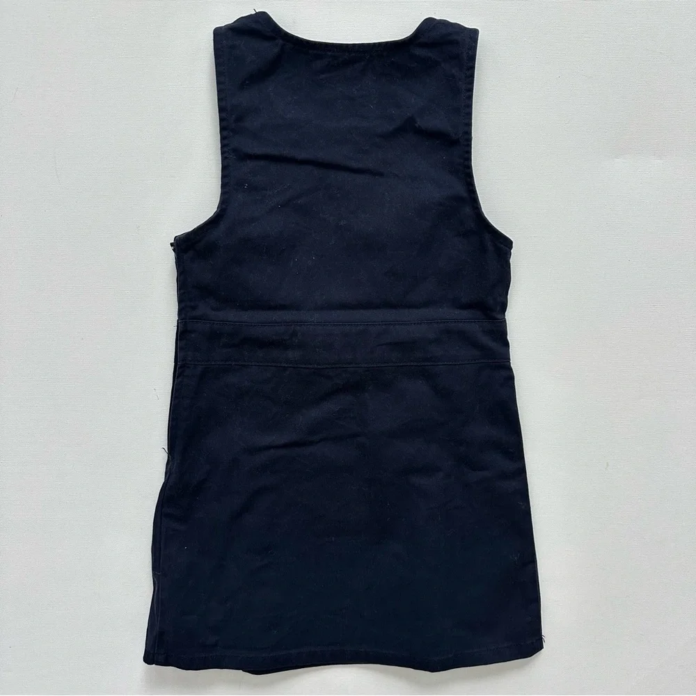 French Toast Navy Uniform Dress with Striped Bow Size 6